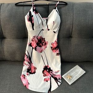 White Pink Mini Dress